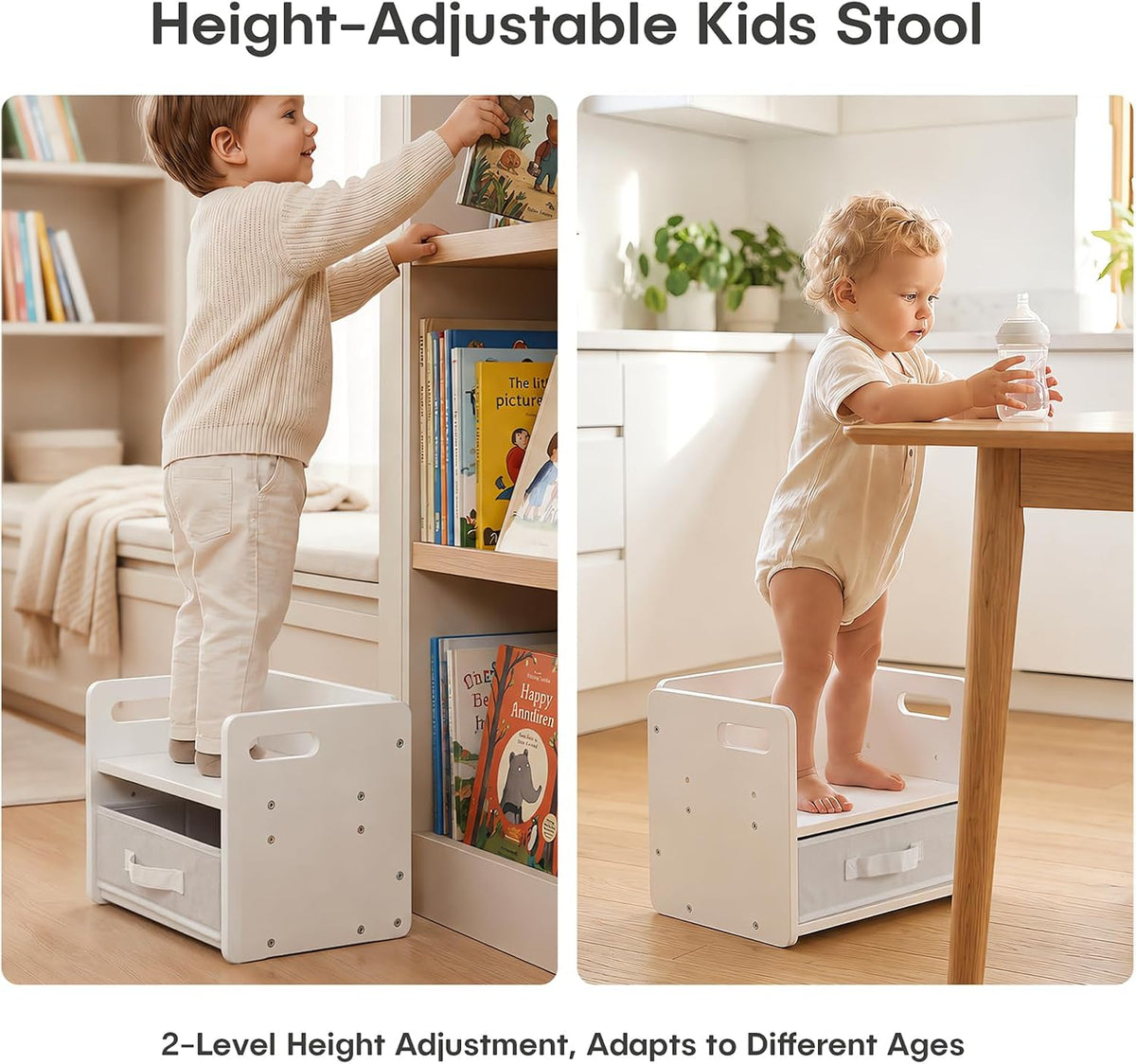 STEPLAY Montessori - Juego de mesa y silla para niños con caja de a...