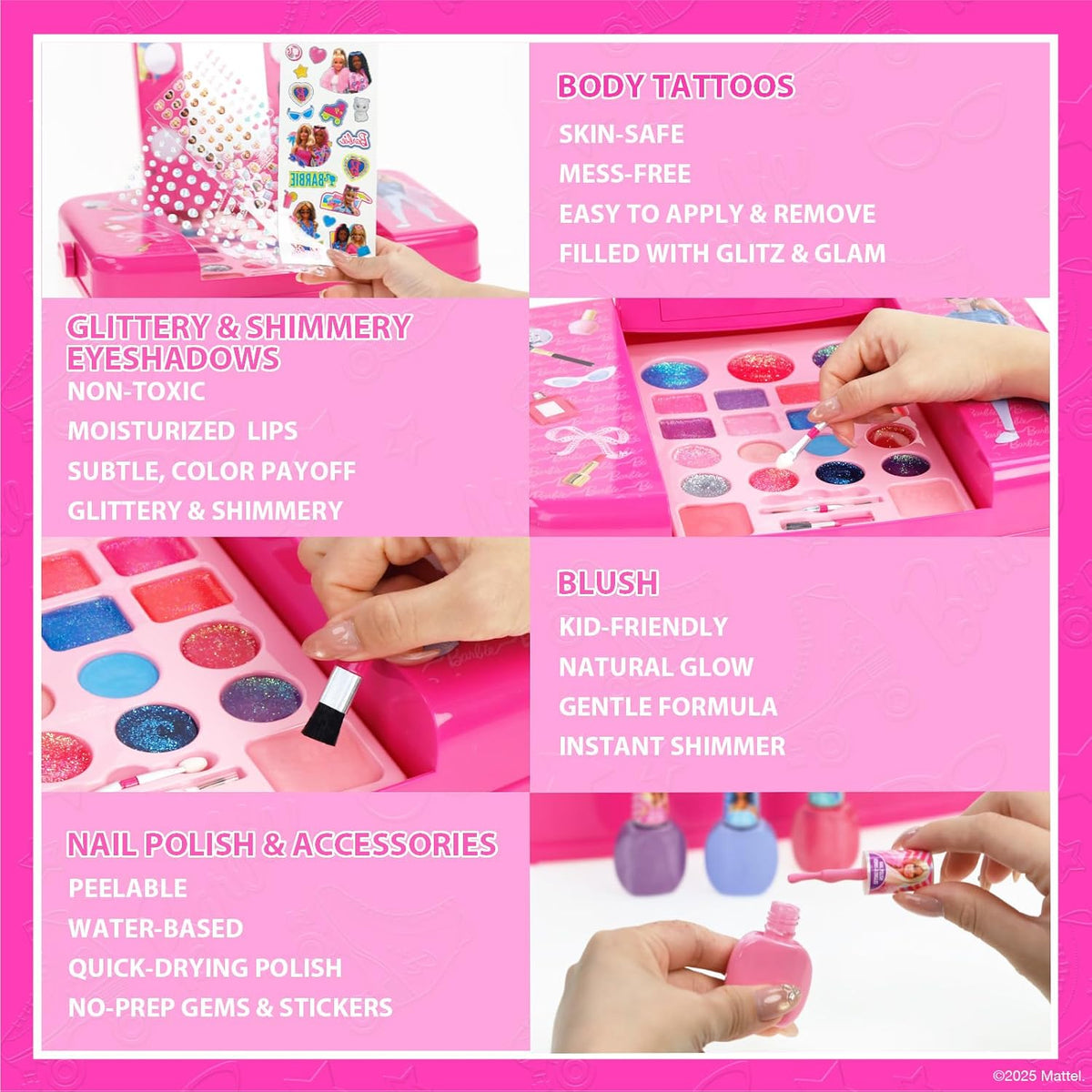 Set de belleza Barbie Beauty Vanity con espejo iluminado, incluye b...