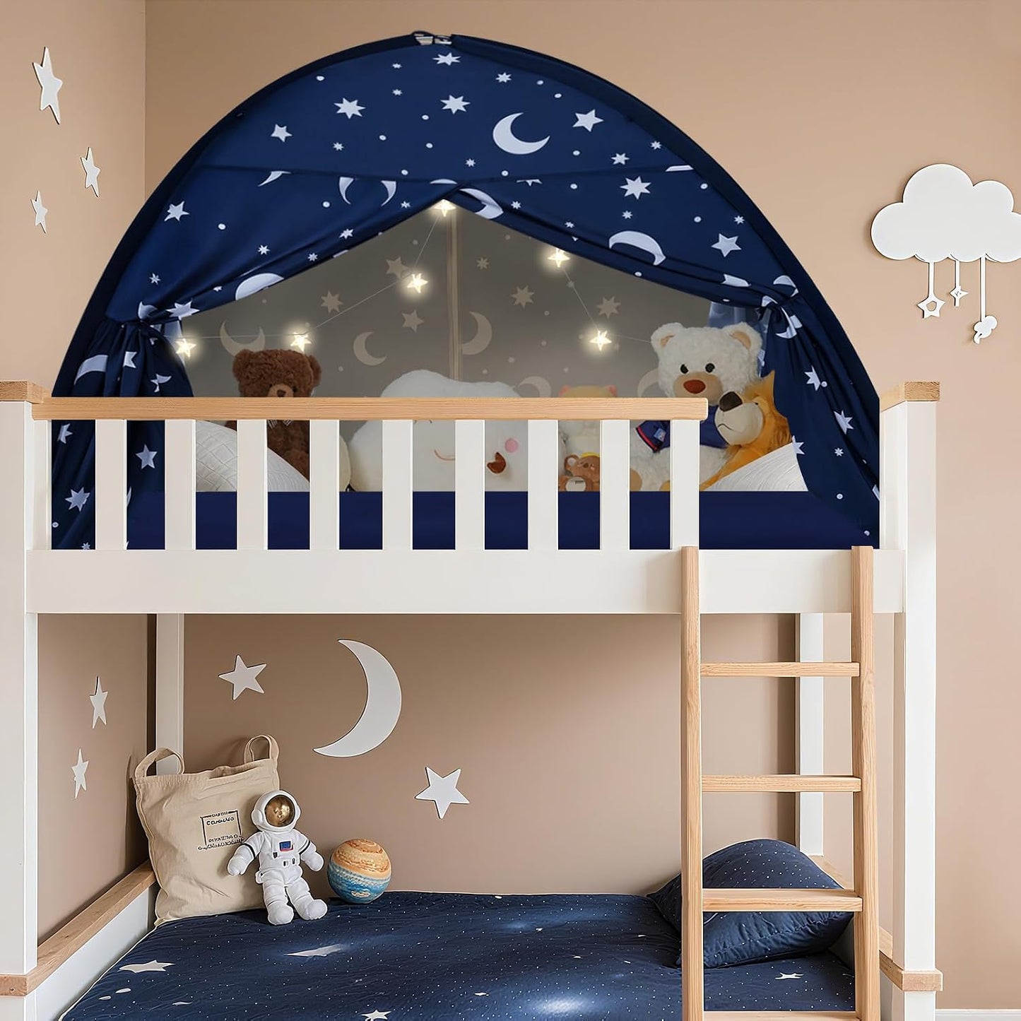 PIIKAGO Tienda de campaña para cama twin para niños, dosel de cama...