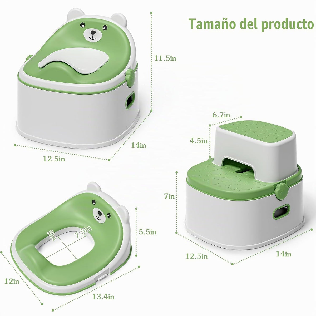 Inodoro de Entrenamiento 3 en 1, Orinal Portátil, Asiento de Entren...