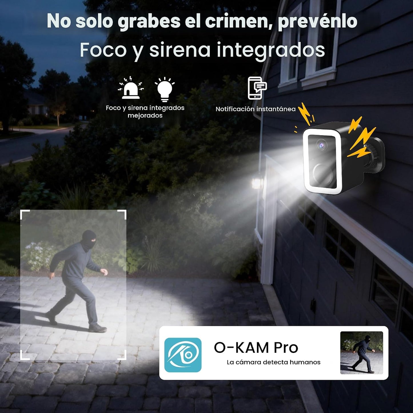 Paquete de 2: cámaras de seguridad inalámbricas para exteriores, vi...
