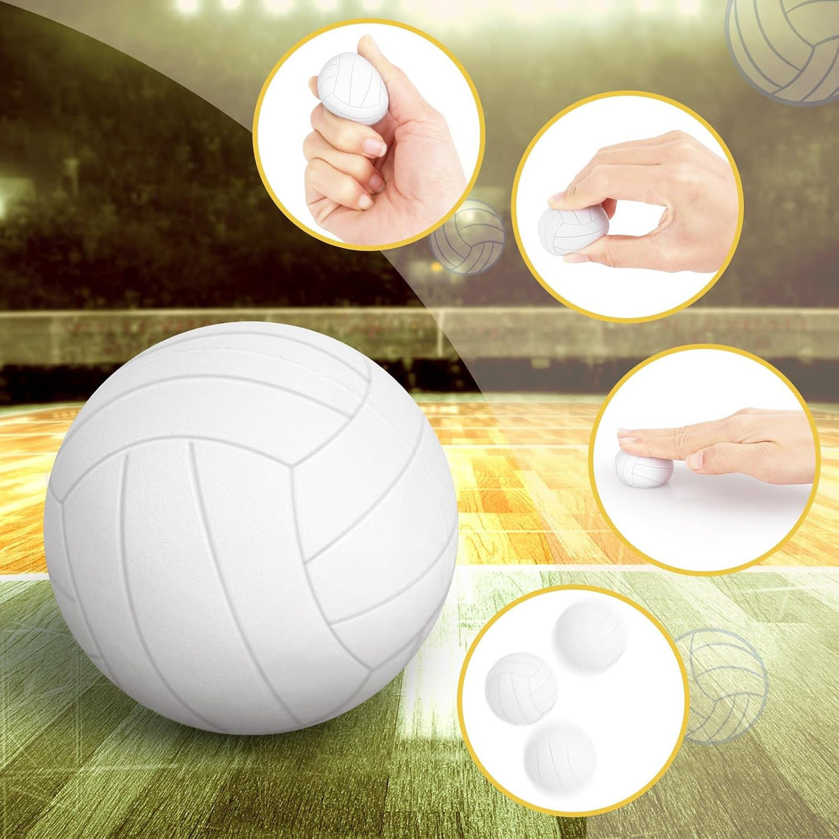 Bolas antiestrés de mini voleibol Hxezoc 20 paquetes de espuma de v...