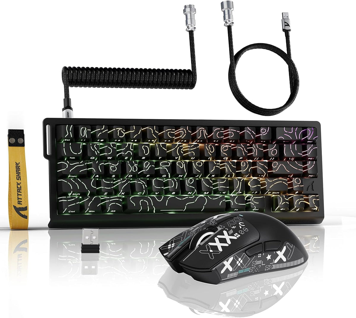 ATTACK SHARK X11 y X68 PRO HE Combo inalámbrico para juegos, efecto...
