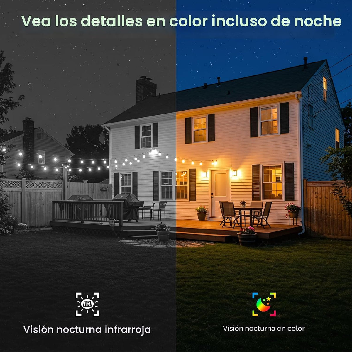 INFIYA Cámaras de Seguridad Inalámbricas para Exteriores - Con Ener...