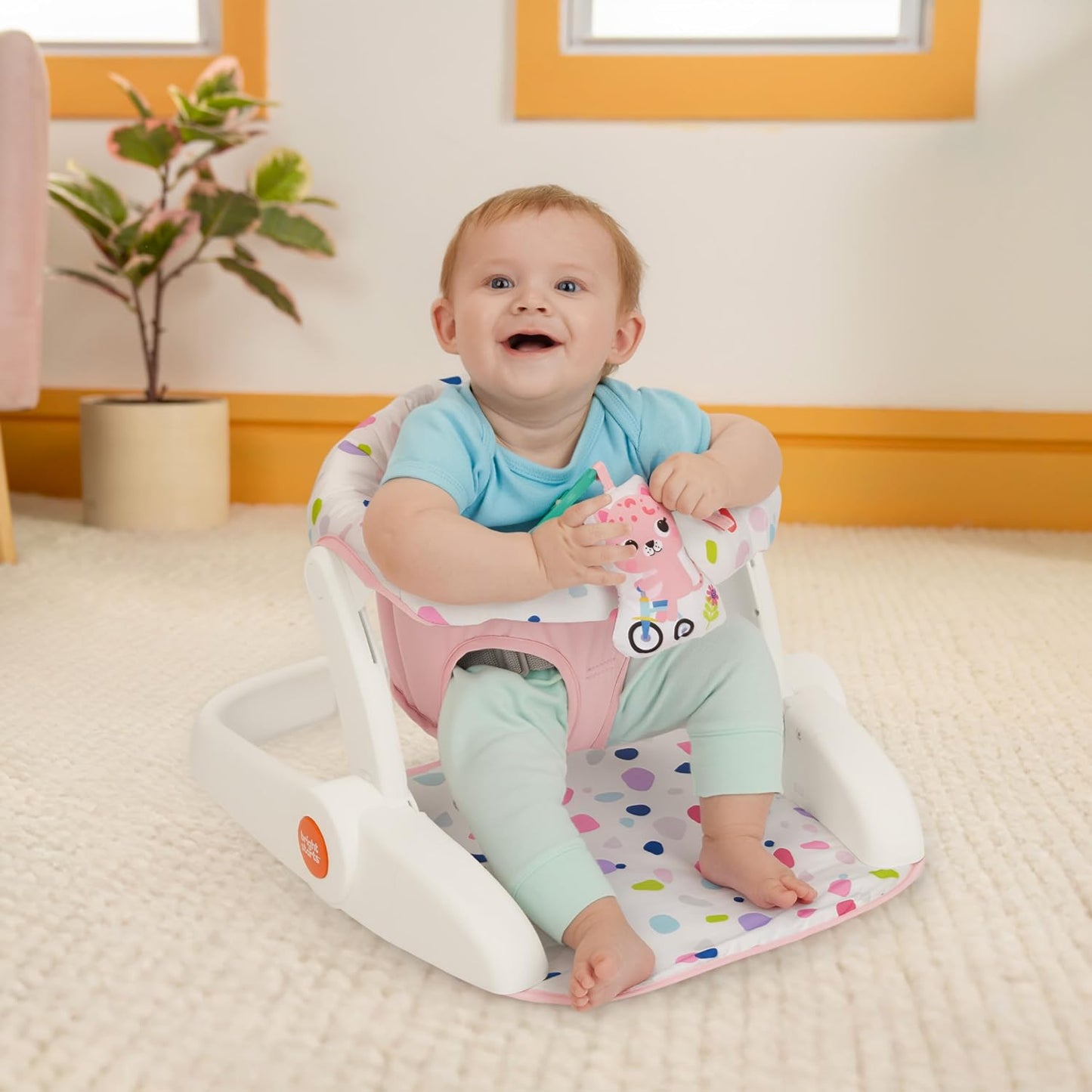Bright Starts Learn-to-Sit - Asiento de piso para bebé de 2 posicio...