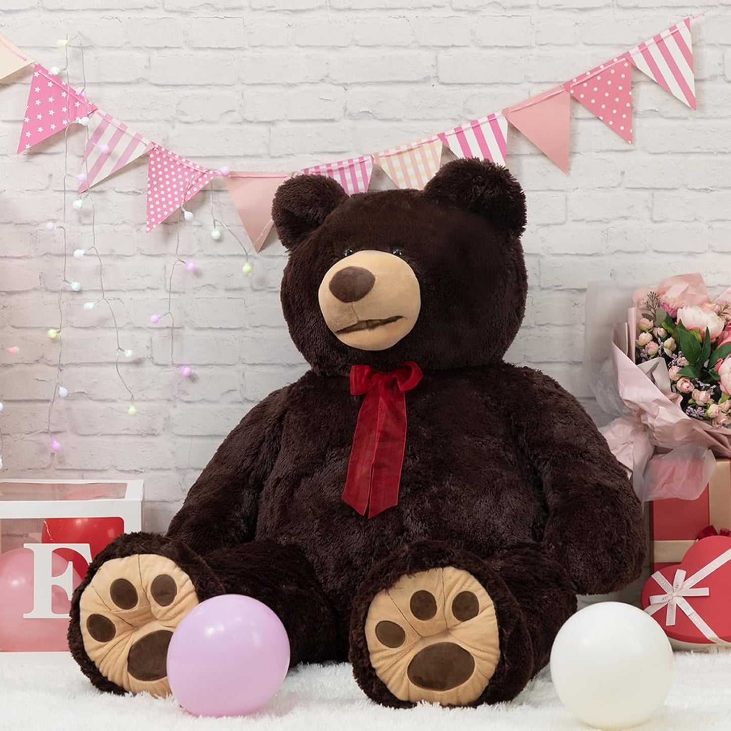 HollyHOME Oso de peluche gigante de 5 pies con pata bordada, regalo...