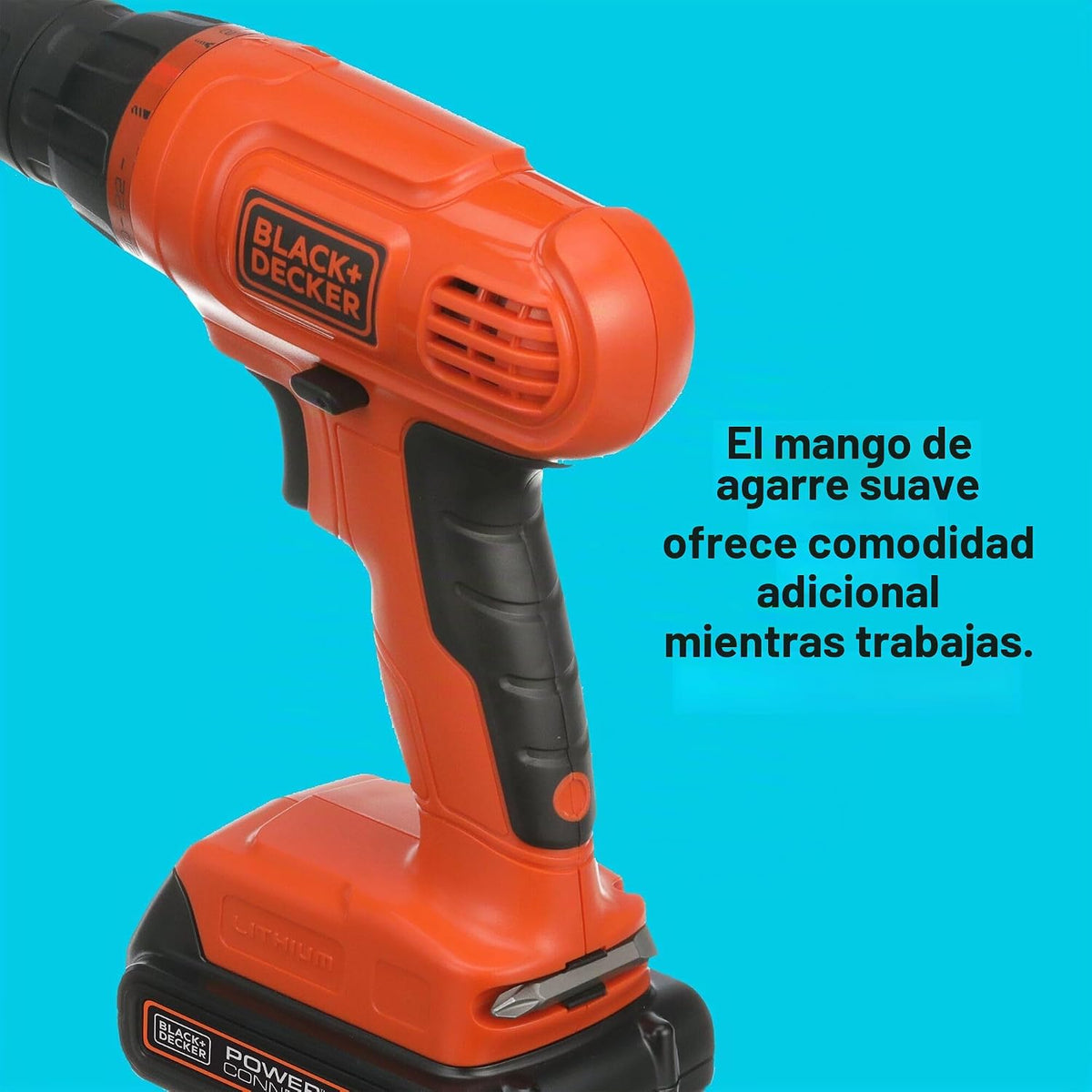 Taladro con iones de litio con 100 accesorios Black &amp; Decker LD...