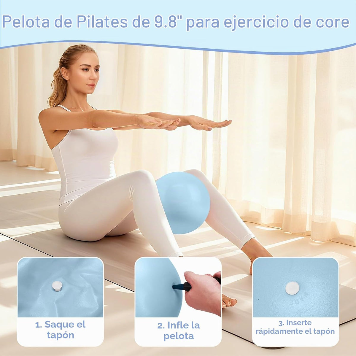 Hoedia Kit de Pilates de 17 Piezas para Mujeres, Equipo de Pilates...