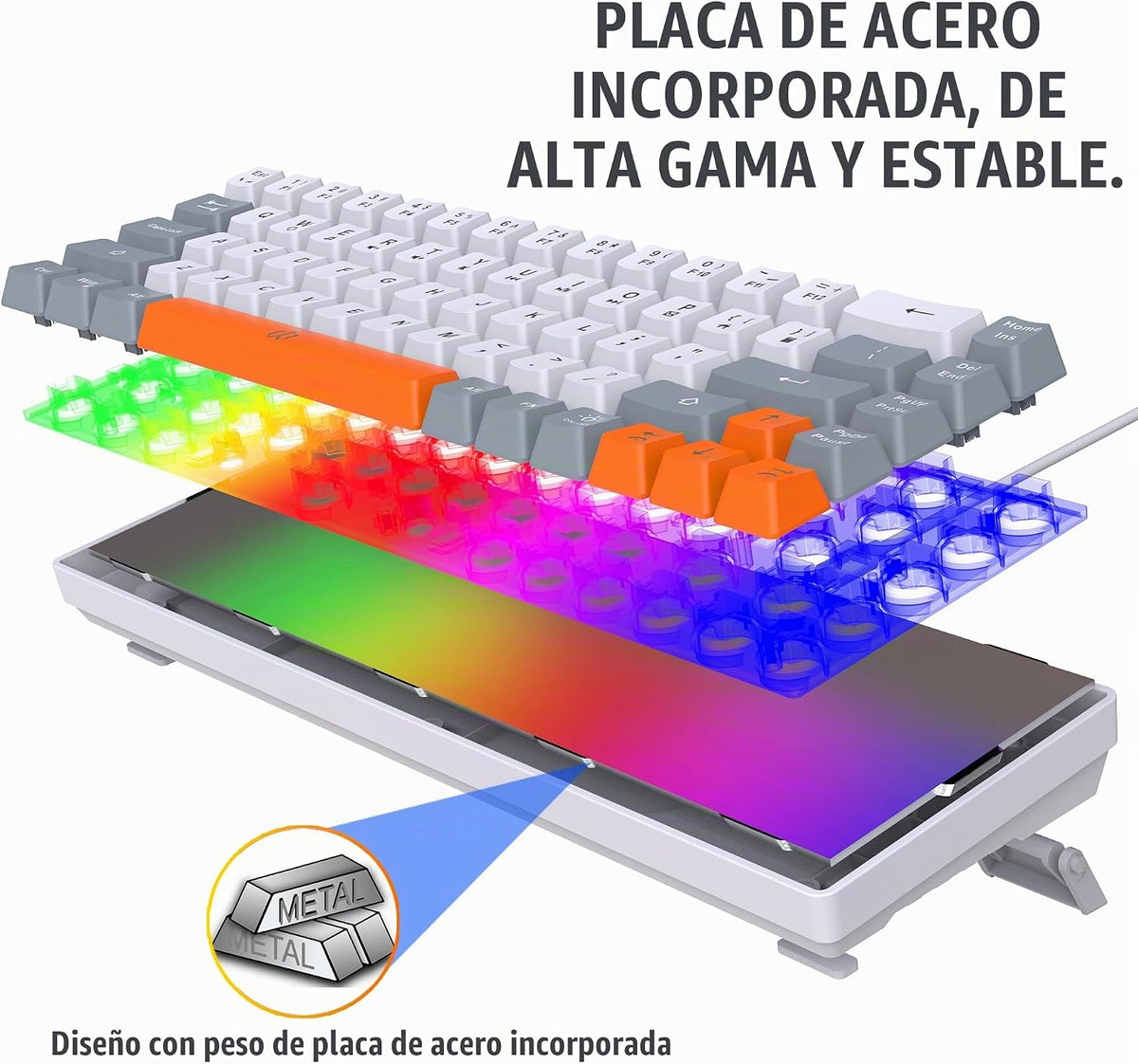 Combinación de teclado y mouse inalámbricos para juegos Snpurdiri 6...