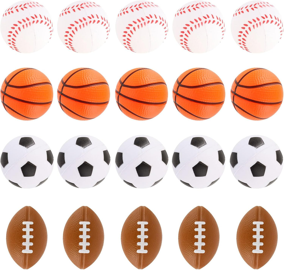 Hxezoc Mini bolas deportivas para el estrés, paquete de 20 unidades...