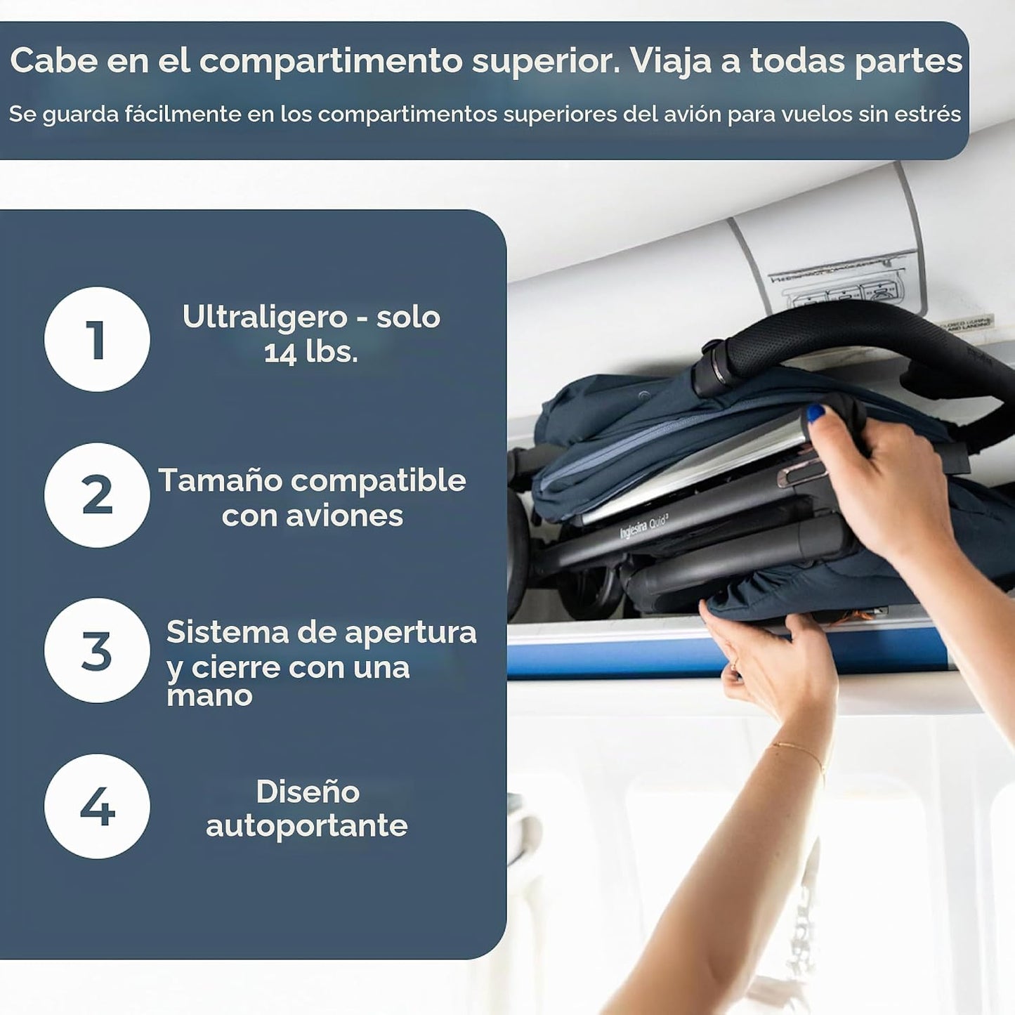 Inglesina Quid³ Cochecito de viaje + bolsa de transporte y fundas p...