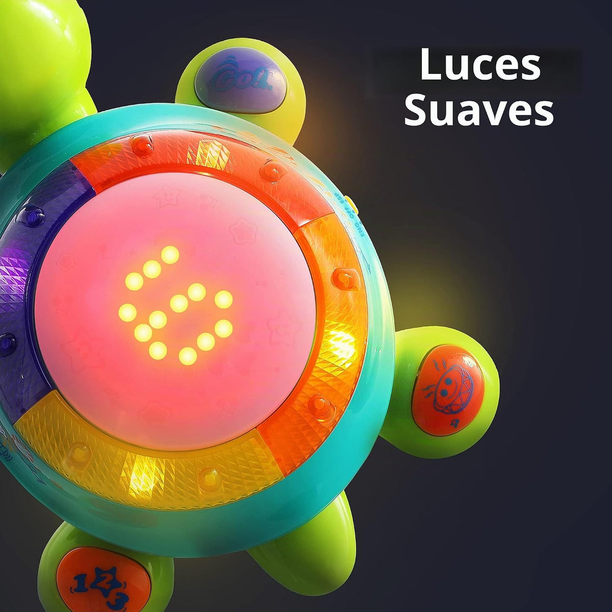 iPlay, iLearn Juguete musical de tortuga para bebé, aprendizaje bil...
