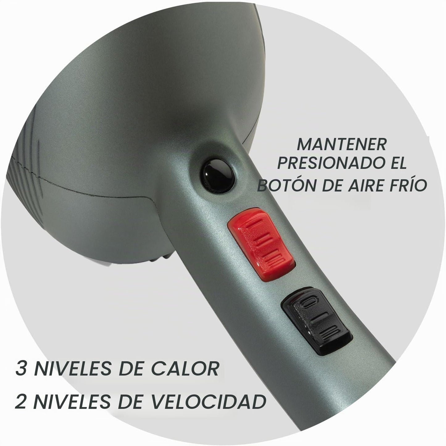 Sam Villa Secador de pelo profesional iónico ligero y silencioso co...