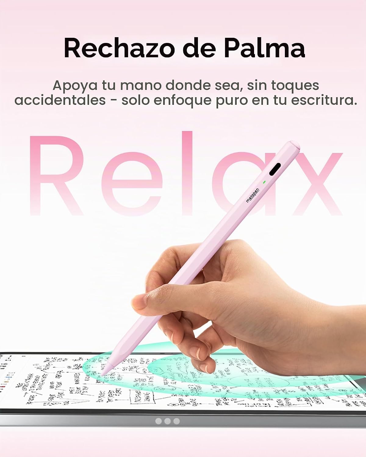 Metapen Lápiz Air8 para iPad 2018-2026, carga 10 minutos más rápida...