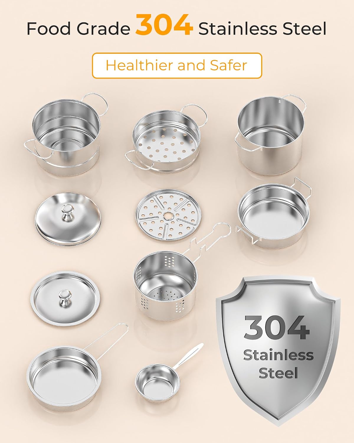 Gotoofun Juegos de Cocina para Niños Reales, Mini Herramientas Mont...