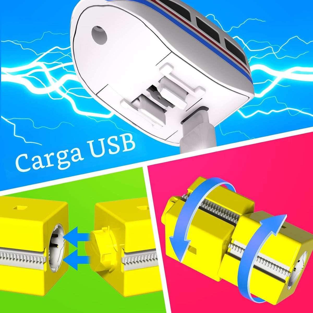 Juego de Tren Eléctrico para Niños, Set de Pista de Carreras 3D de...