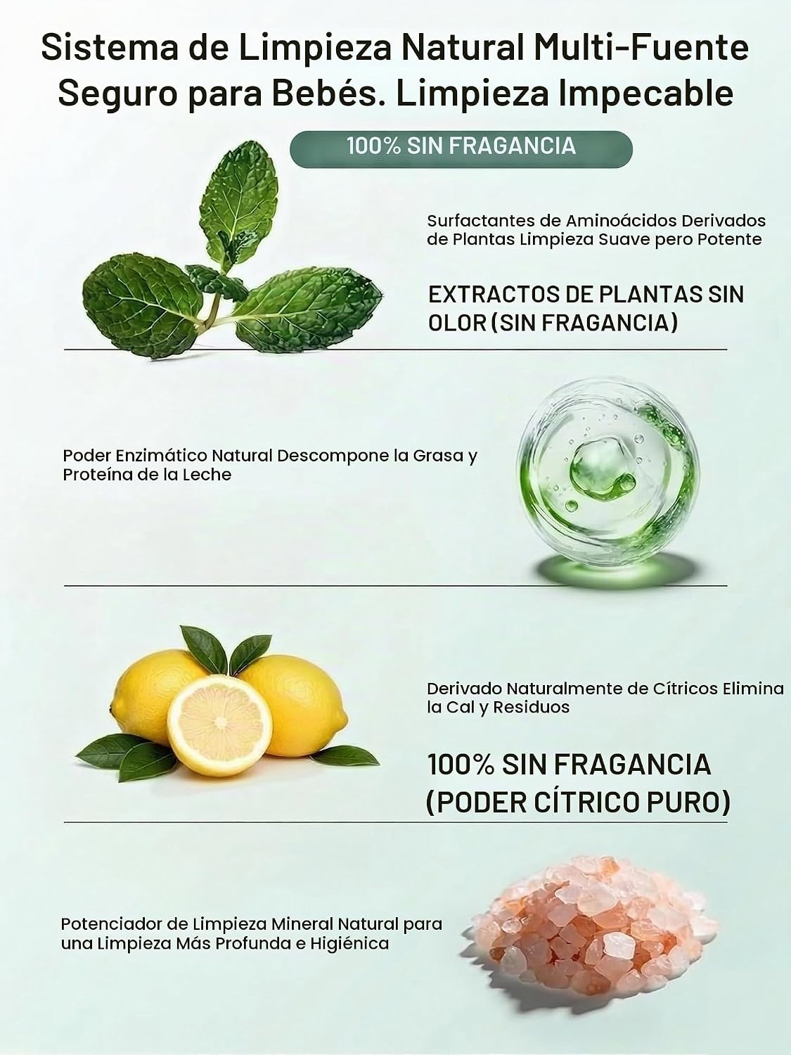 GROWNSY Tabletas detergentes para lavar botellas, fórmula enzimátic...