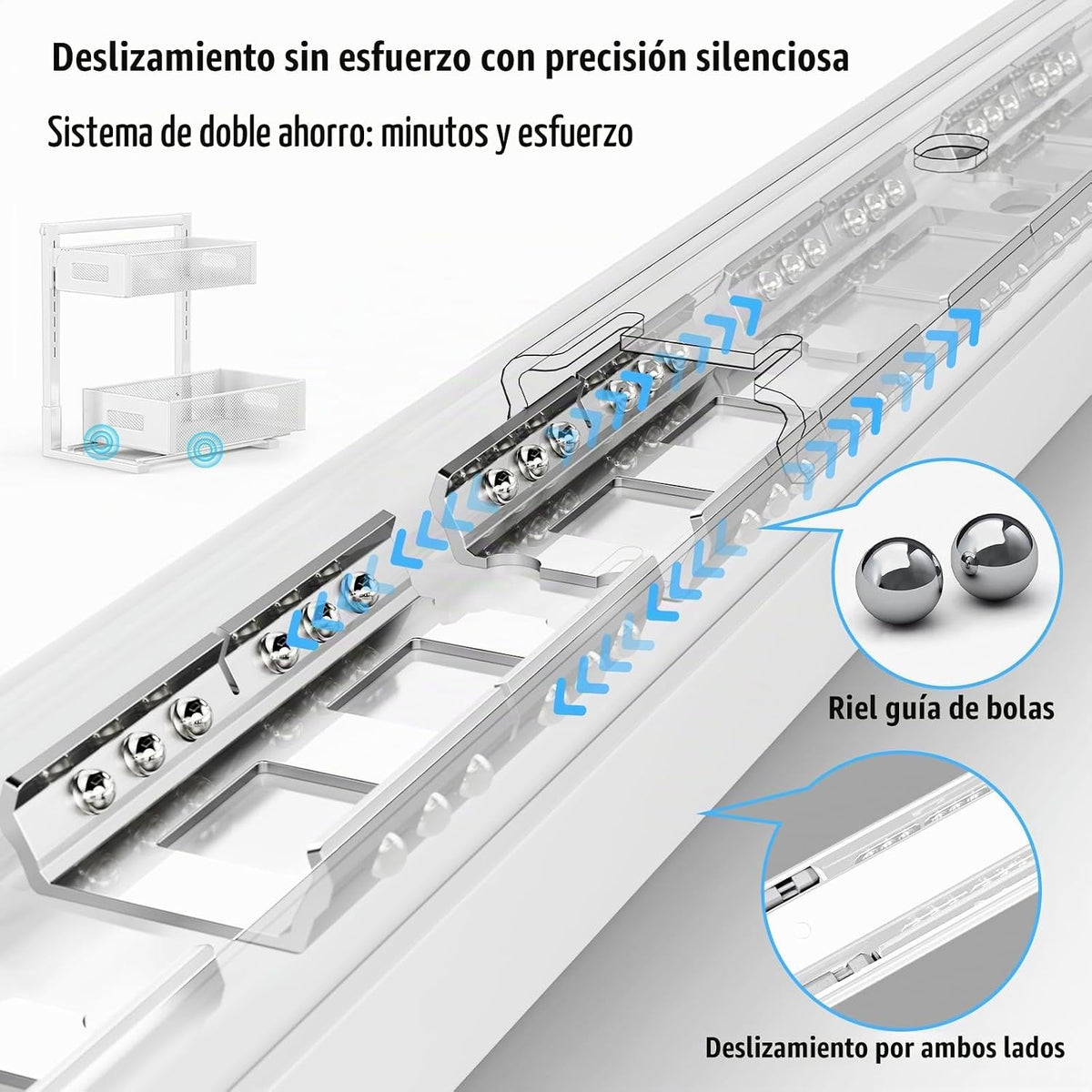 TISTAYA Organizador debajo del fregadero, organizadores de baño y a...