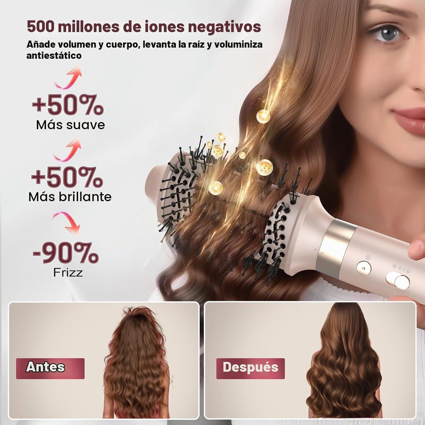 Mythsight StyleVibe - Moldeador de aire 6 en 1 con secador de pelo...