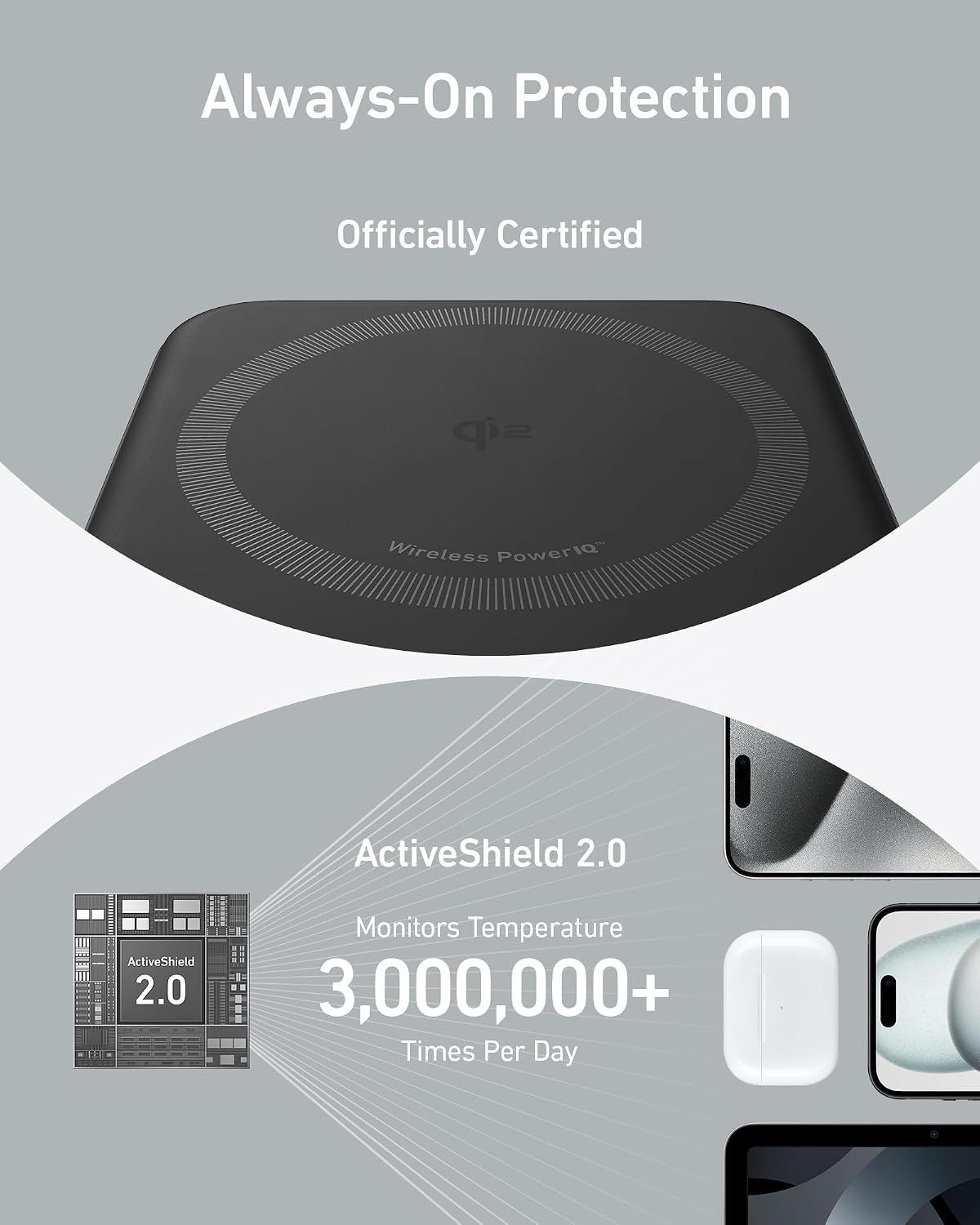 Anker MagGo Power Bank, cargador portátil máximo de 15 W con certif...
