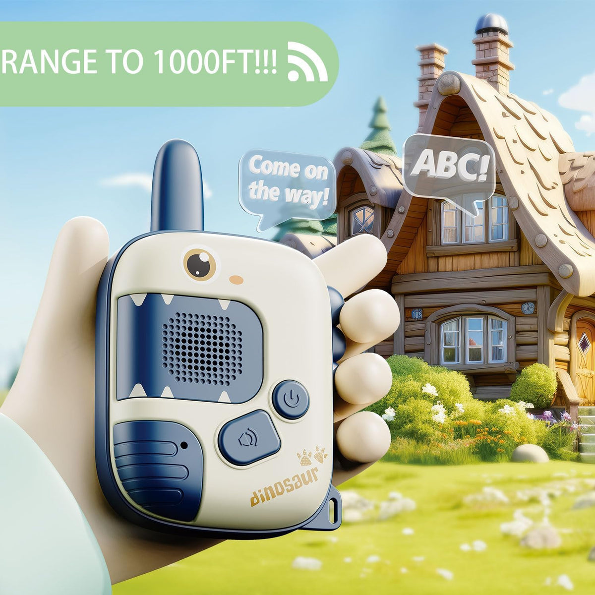 Dino Walkie Talkies para niños, juguetes de dinosaurio para niños d...