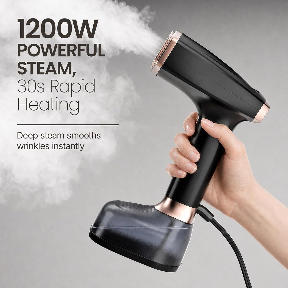 Vaporizador para ropa, 4 modos con pantalla LCD, tanque grande de 1...
