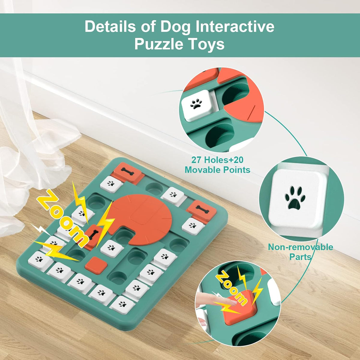 FOXMM Juguetes de Rompecabezas para Perros, Juguete Interactivo de...