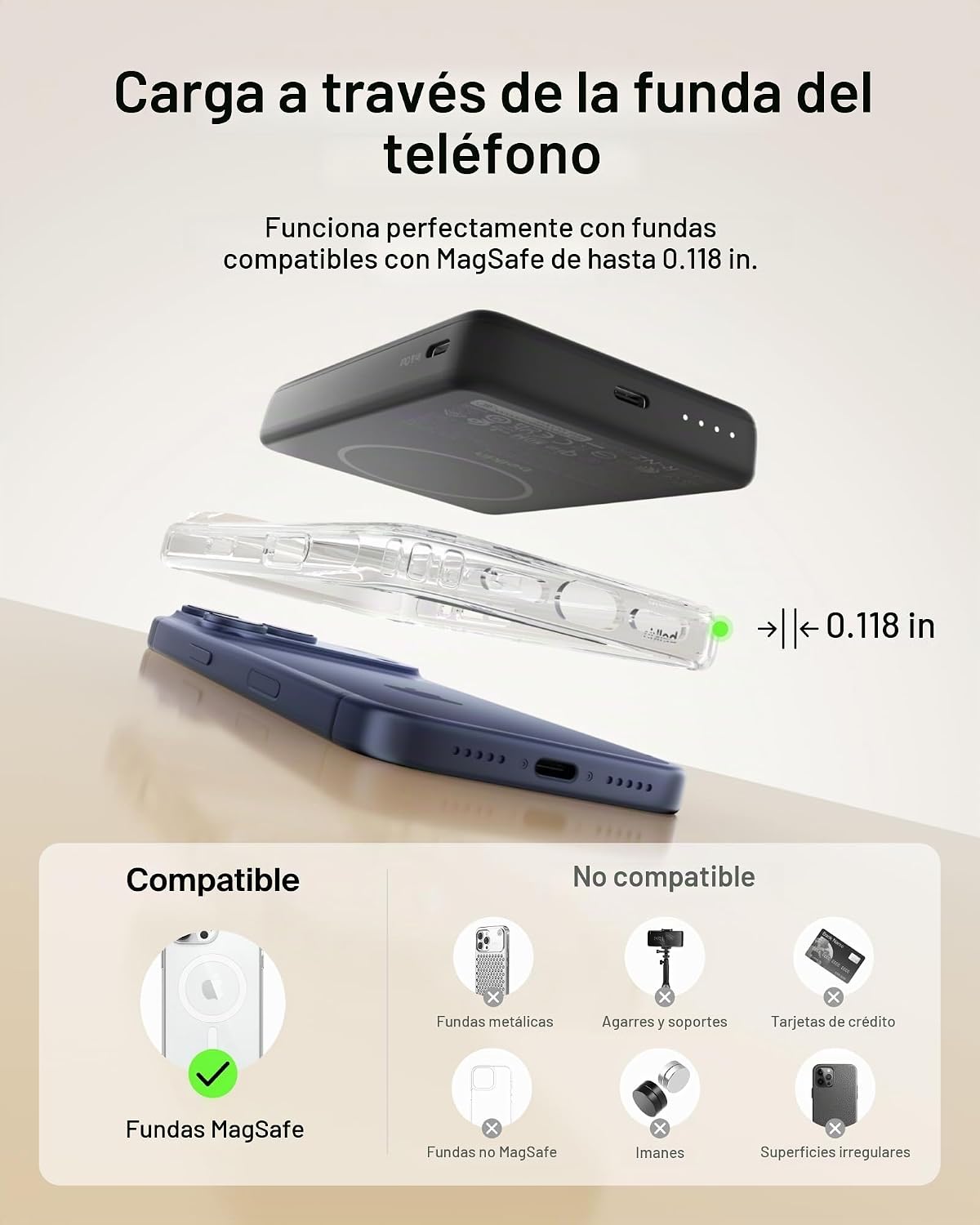 Belkin Banco magnético delgado del poder de 10000mAh Qi2 15W con el...