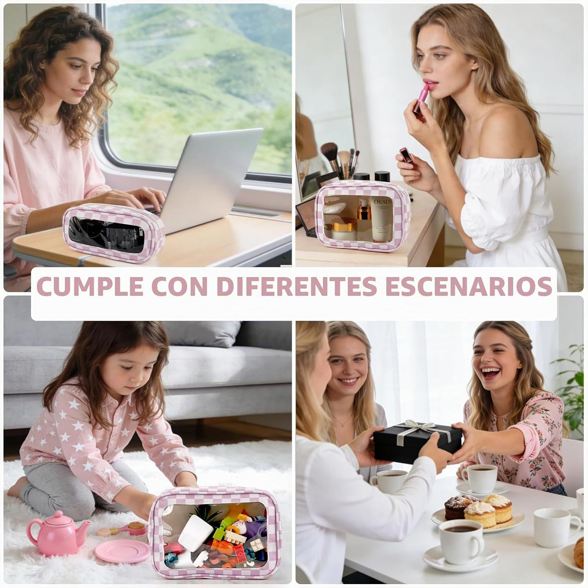 Juego de 5 bolsas de pañales organizadoras, bolsa de aseo aprobada...