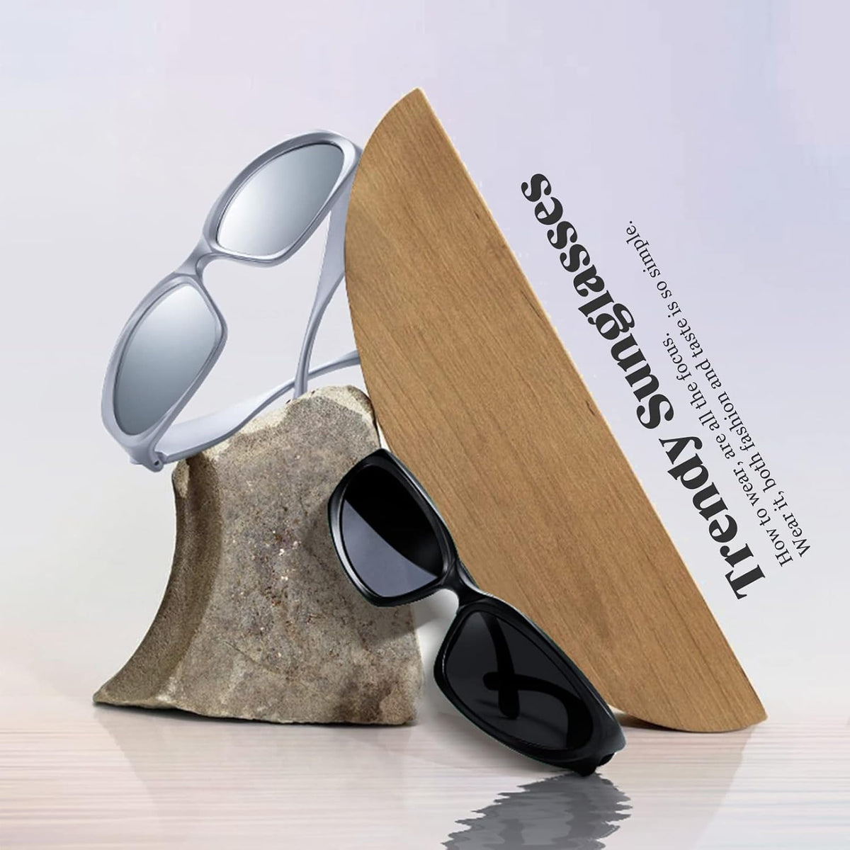 JASPIN Y2K Gafas de Sol Envolventes para Mujeres y Hombres, Plata,...