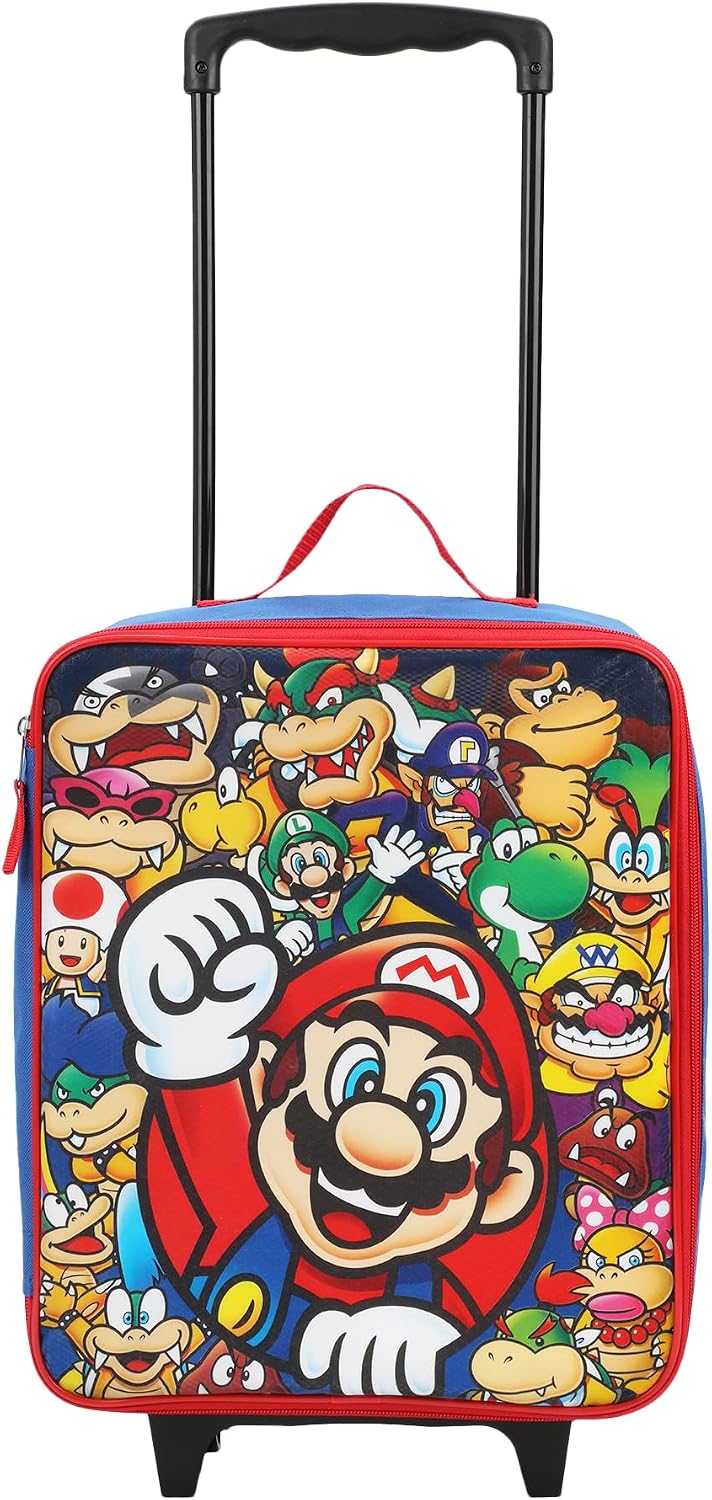 Super Mario Bros Character Group Shot - Equipaje de 14 pulgadas, co...