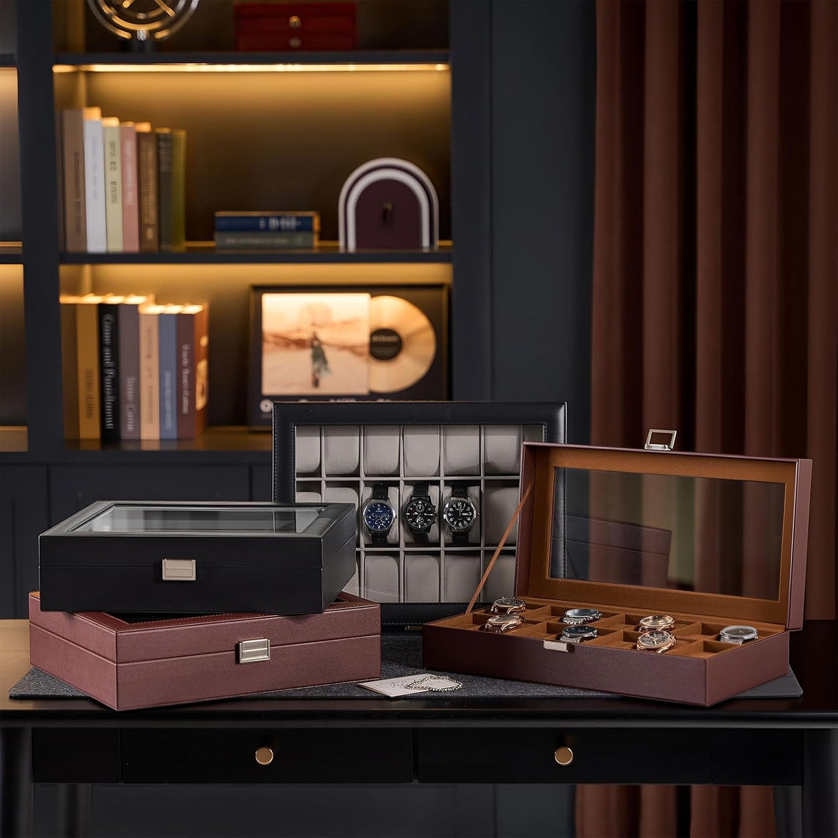 ProCase Caja de Reloj para Hombres, Organizador de Caja de Reloj de...