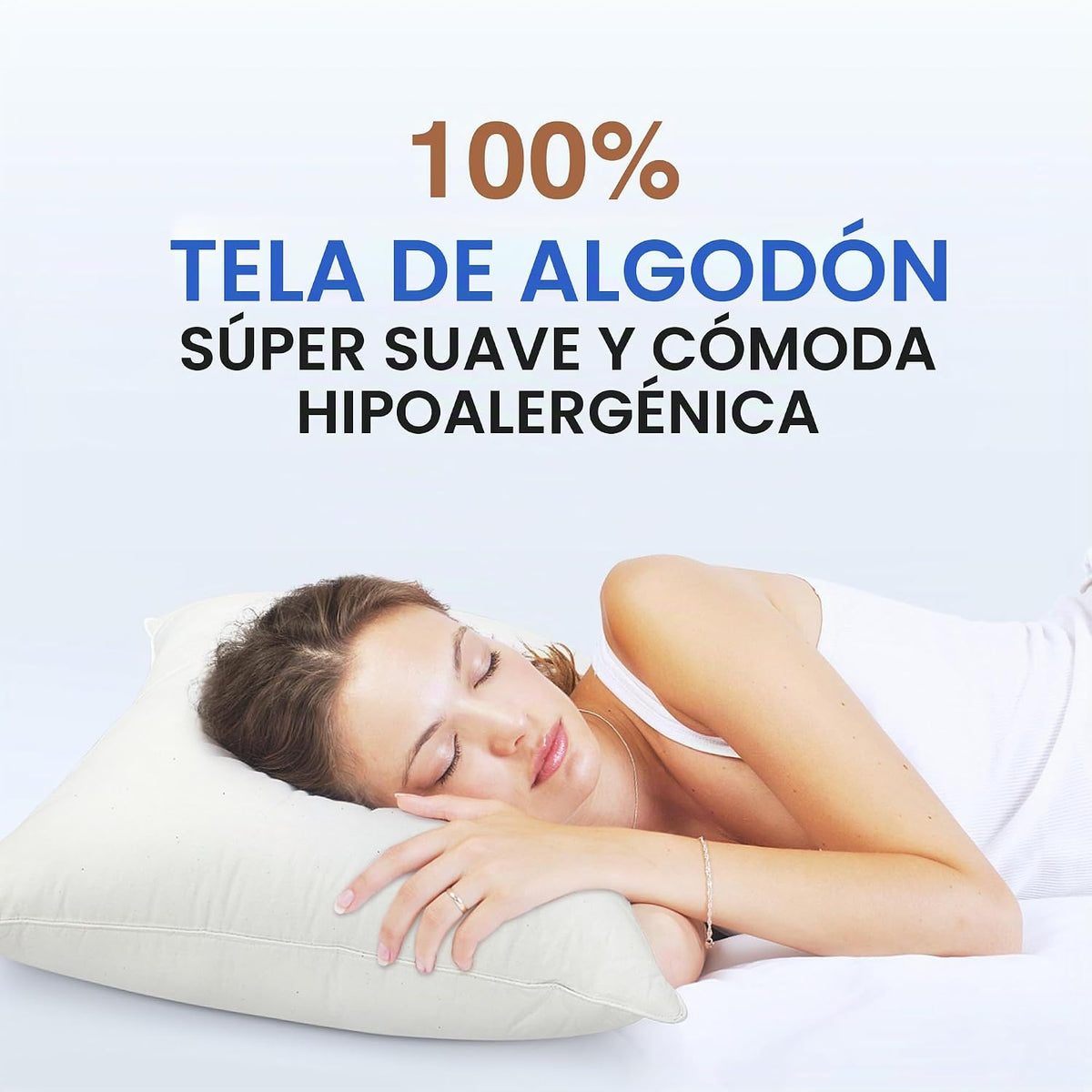 zibroges Juego de 2 almohadas de plumas tamaño Queen, almohada de p...