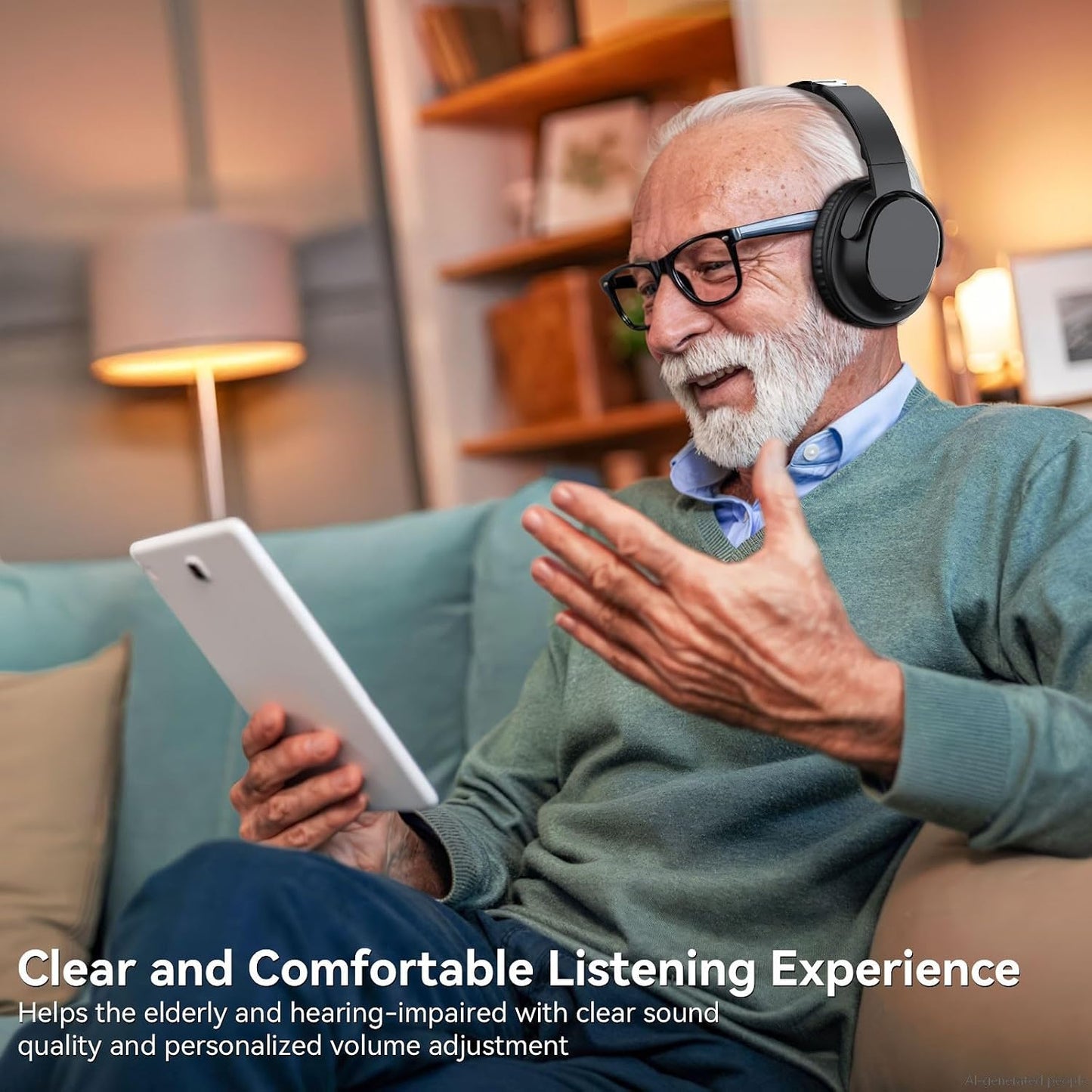 SKYCOMET Auriculares inalámbricos para TV, audífonos inalámbricos p...