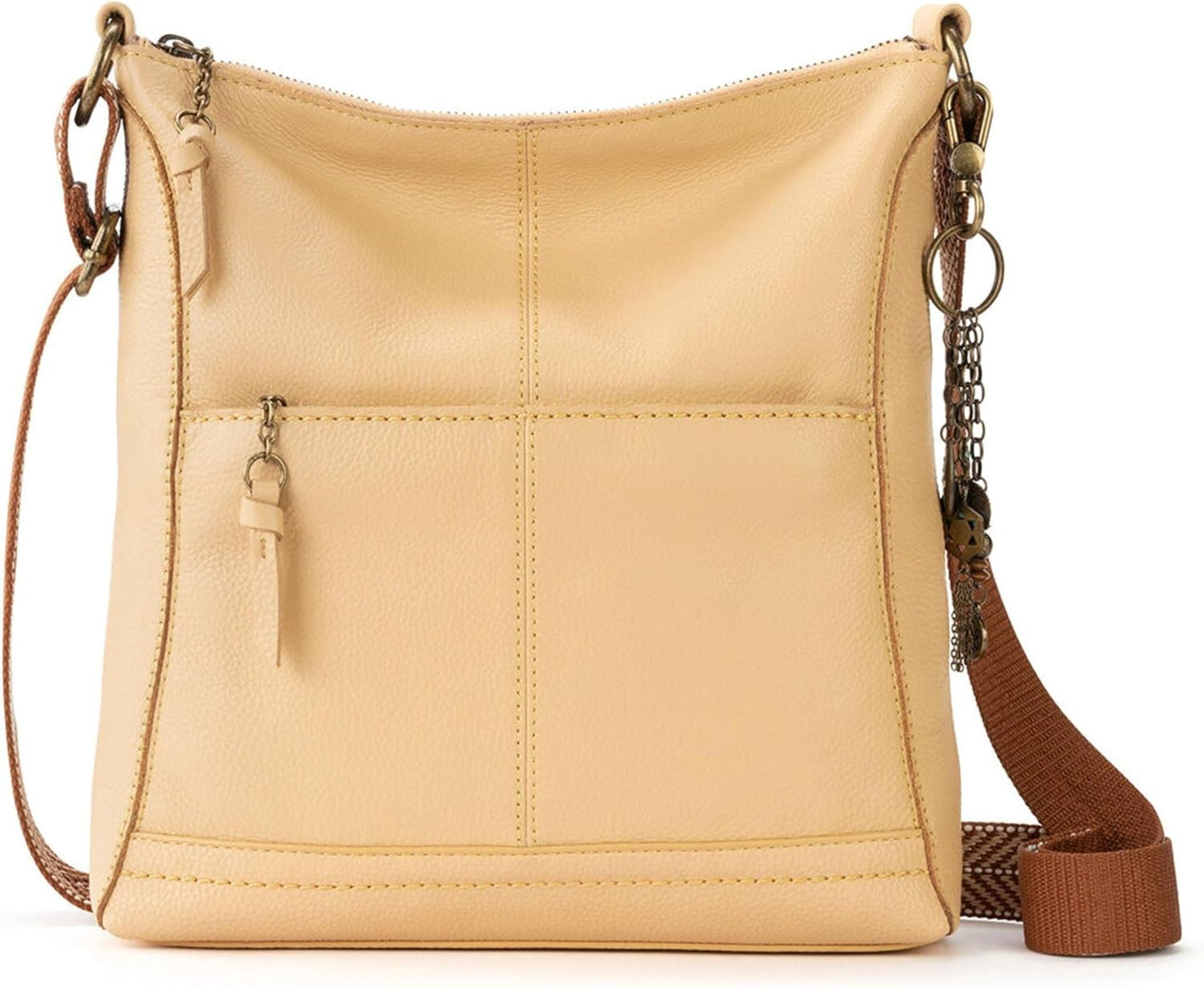 The Sak Lucia - Bolso bandolera de piel convertible con correa ajus...