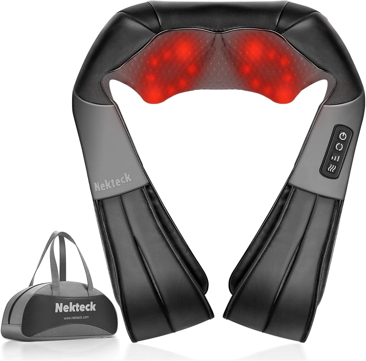 Nekteck Masajeador de Cuello para Alivio del Dolor de Tejido Profun...