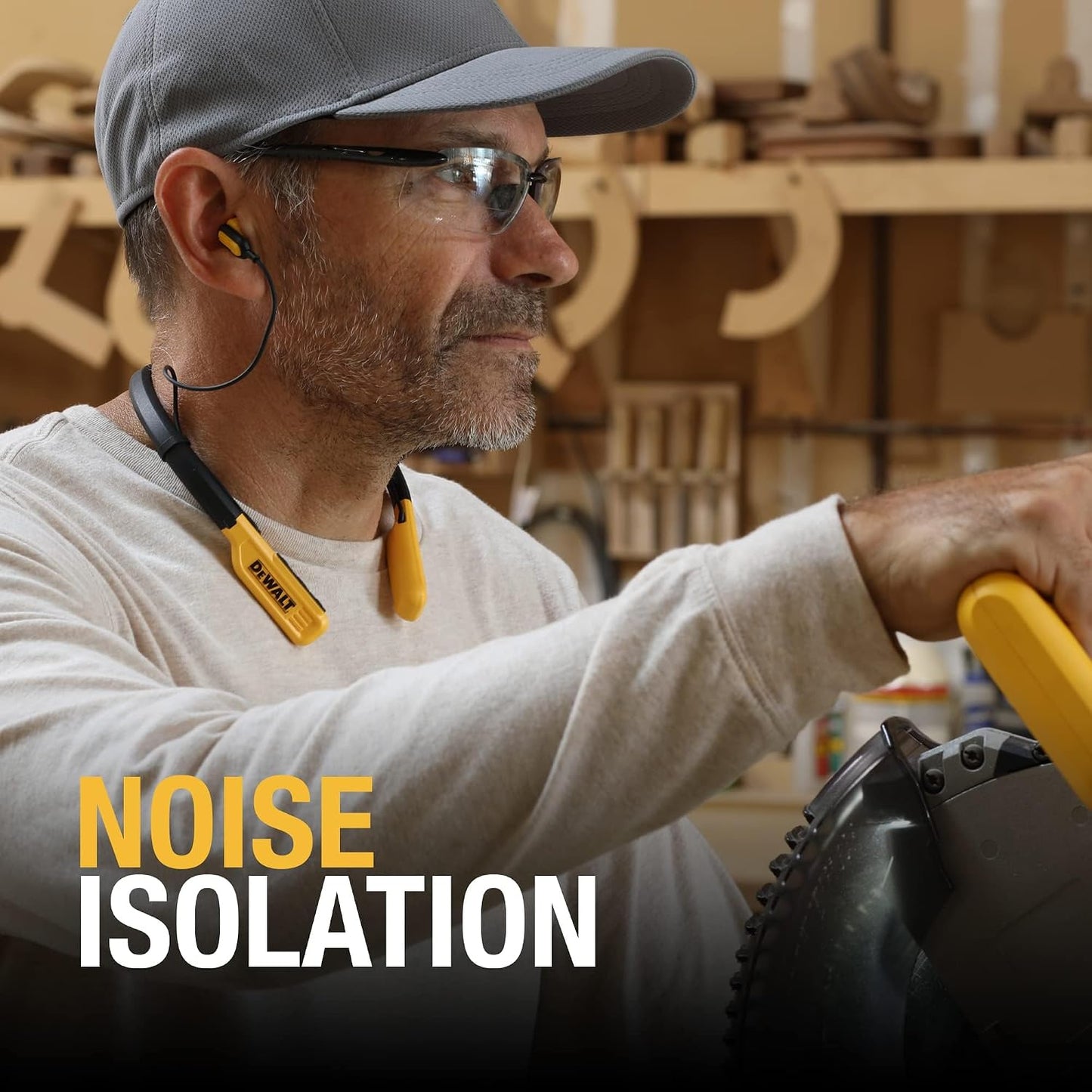 DEWALT Auriculares Bluetooth de Servicio Pesado con Banda para el C...