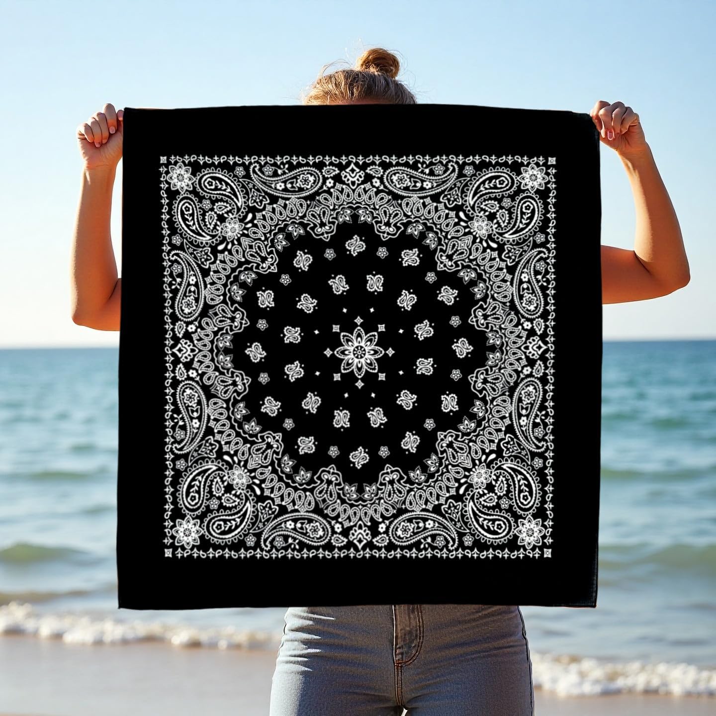 HankieWorld Bandana de un solo paquete suave y fino de 27 pulgadas...