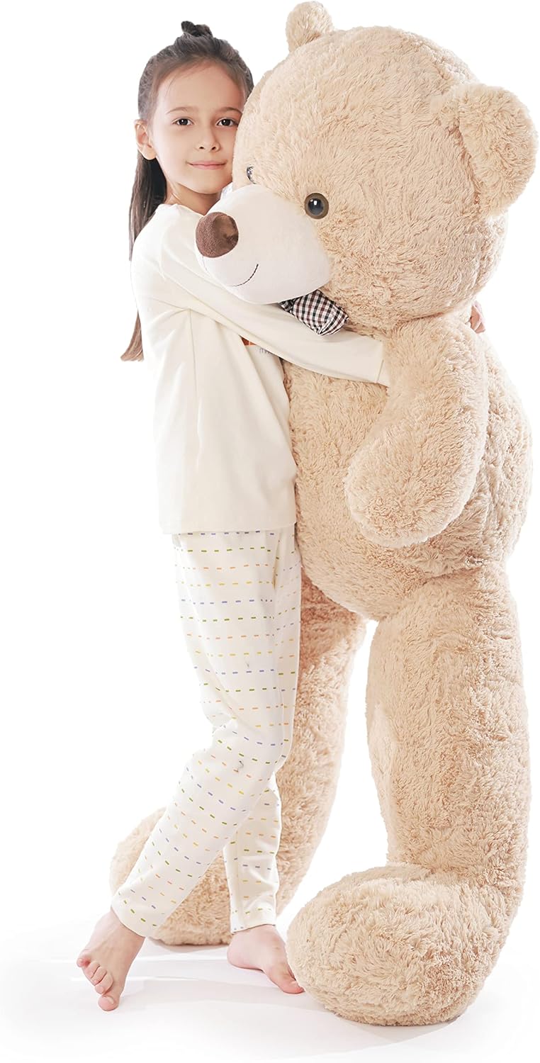 Poutmac Oso de peluche gigante de 55 pulgadas, color marrón, oso de...