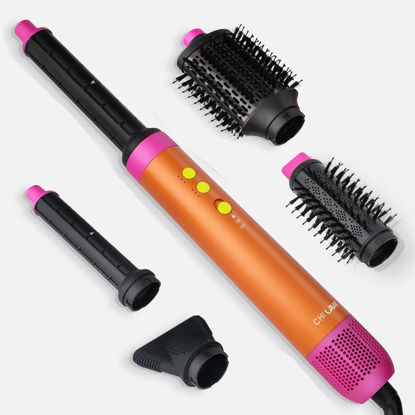 CHI Lava AirGlam, da volumen, riza y seca el cabello, naranja y ros...