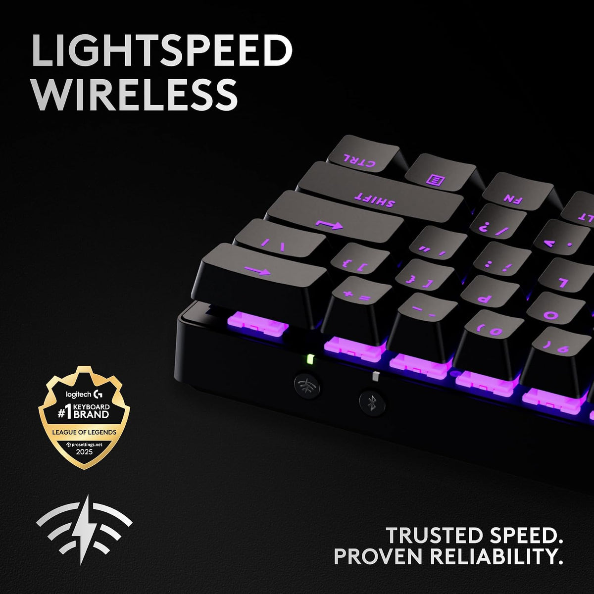 Logitech G PRO X 60% Teclado inalámbrico para juegos (óptica táctil...