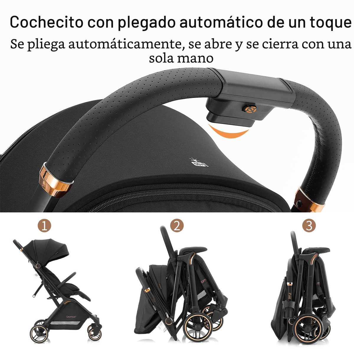 Gromast Gravity Folding Cochecito de Bebé Plegable - Cochecito de V...