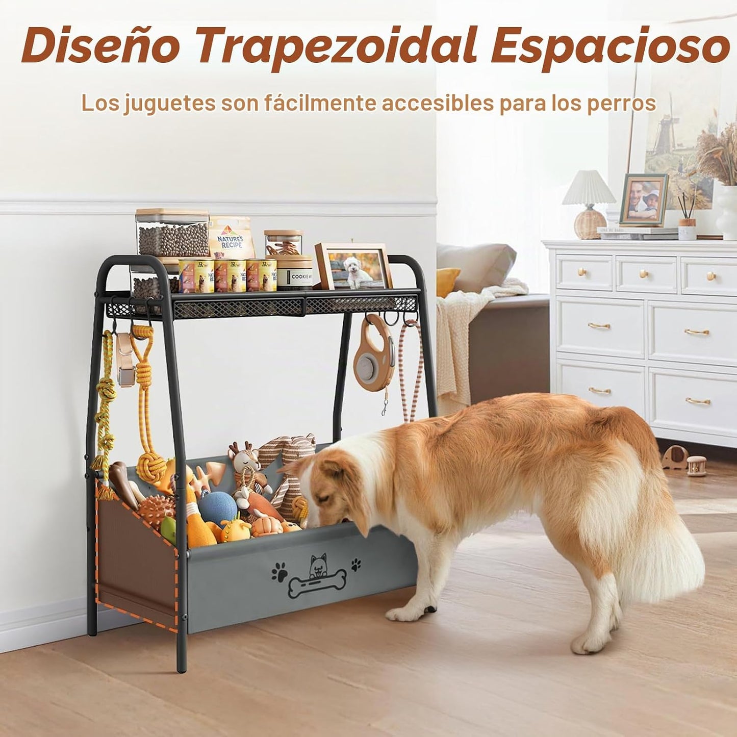 Lomivra Cesta grande de juguetes para perros (23.6 x 11.2 x 9.7 pul...