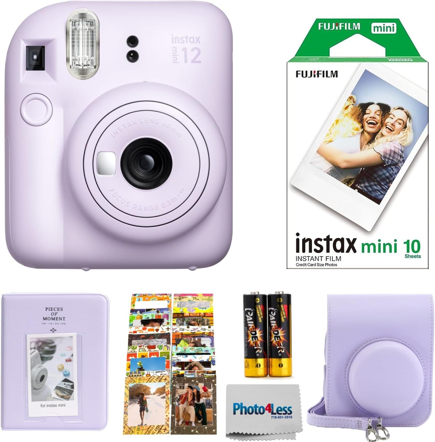 FUJIFILM INSTAX MINI 12 - Cámara de película instantánea (morado li...
