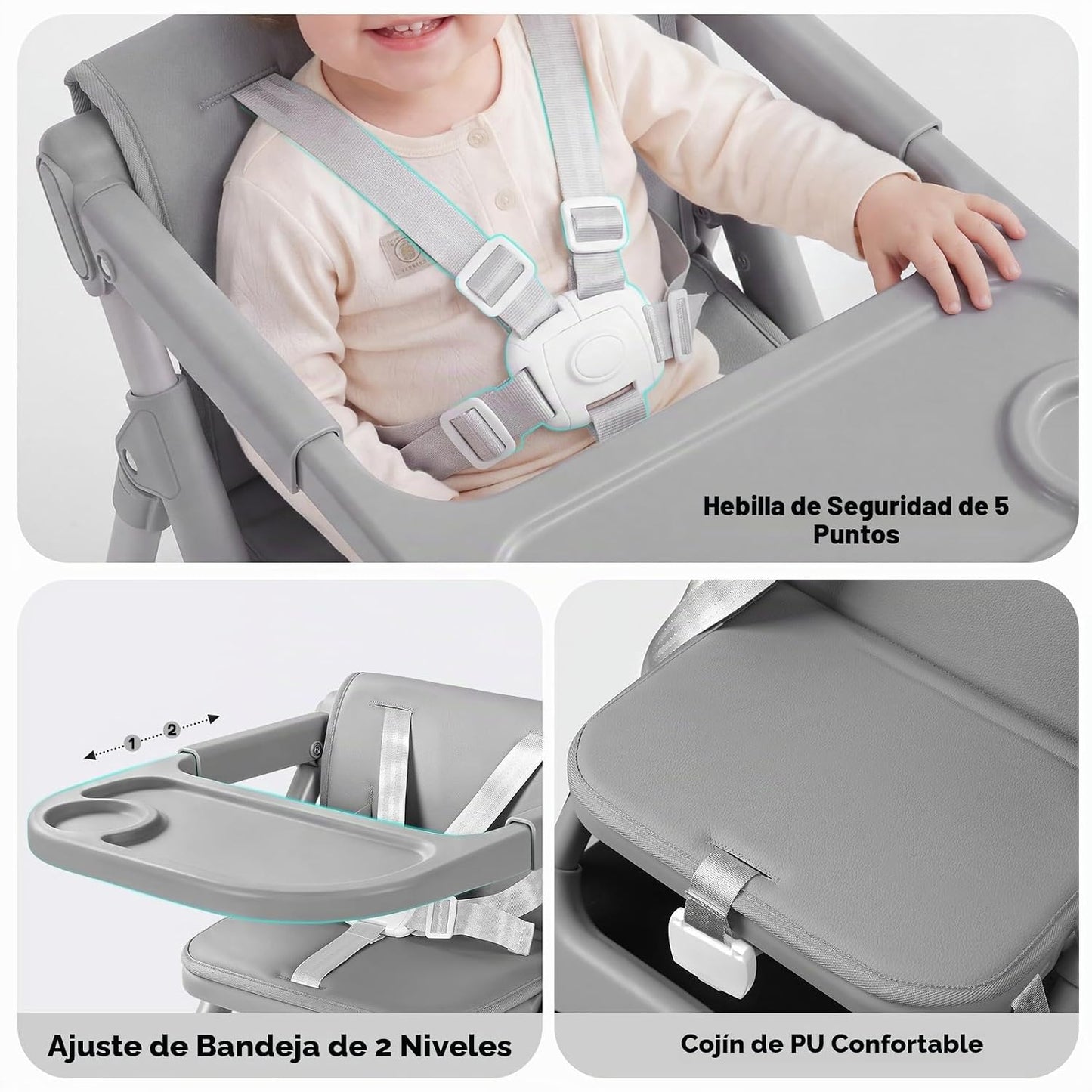 Asiento elevador para silla alta para bebé: asiento elevador portát...