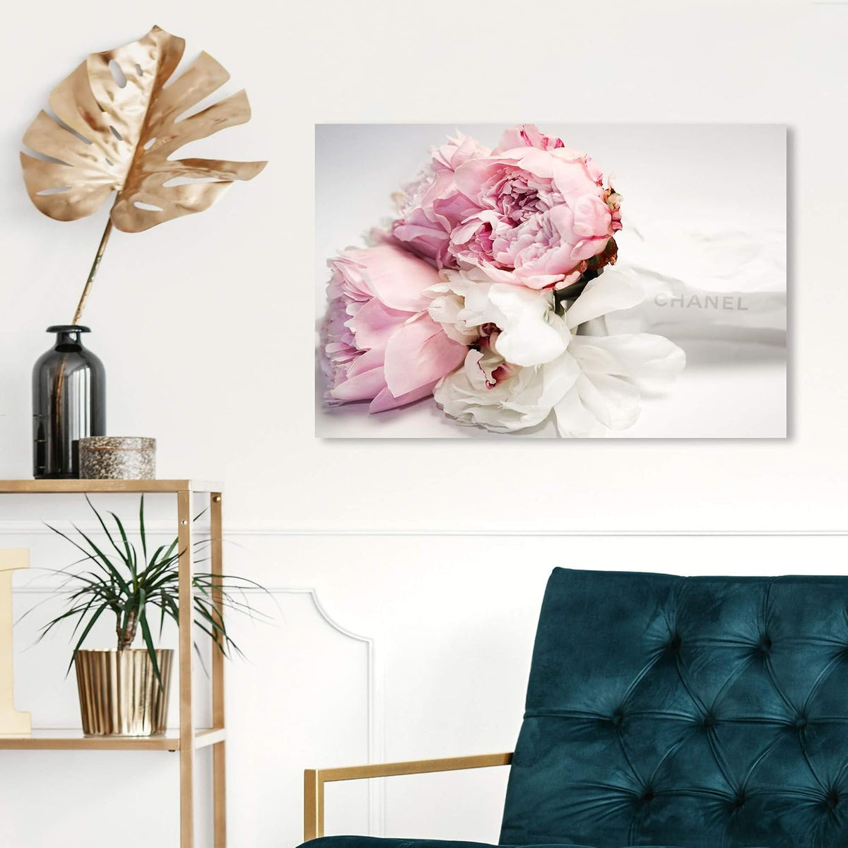 Oliver Gal - Lienzo impreso con diseño de peonías y magnolia para s...