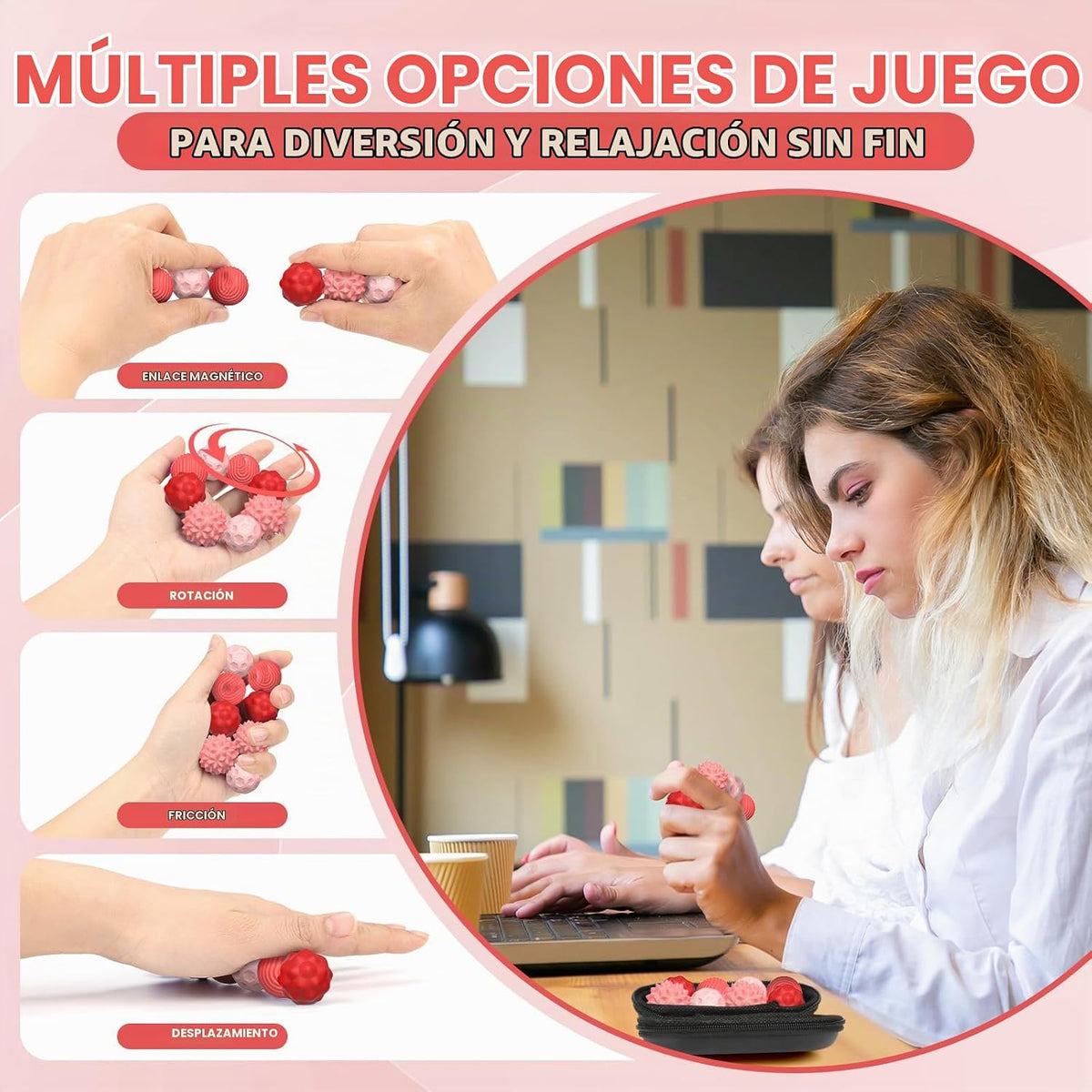 Pelotas magnéticas para adultos y adolescentes, juguetes silencioso...