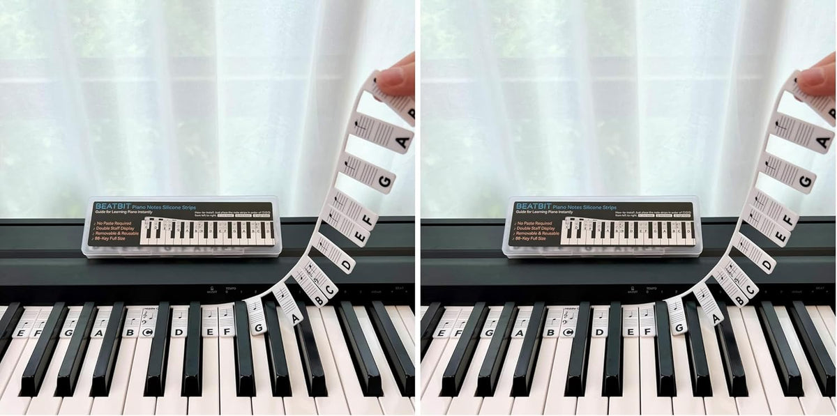 BEATBIT Guía de notas de piano para principiantes, etiquetas extraí...
