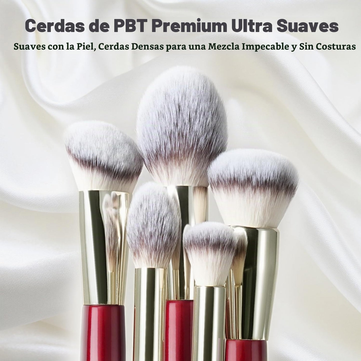 BEILI Juego de 15 brochas de maquillaje profesionales para sombras...