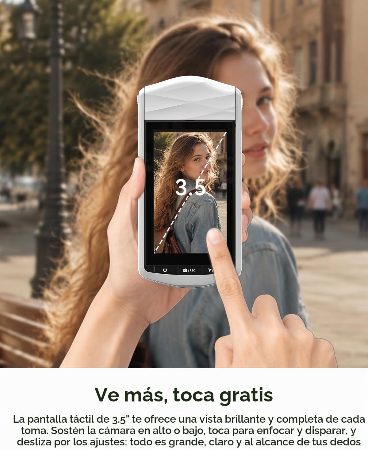 ORDRO Cámara digital VS3 4K, cámara de vlogging de 48 MP con pantal...